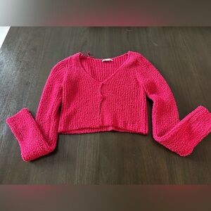 Cropped Pink Cardigan